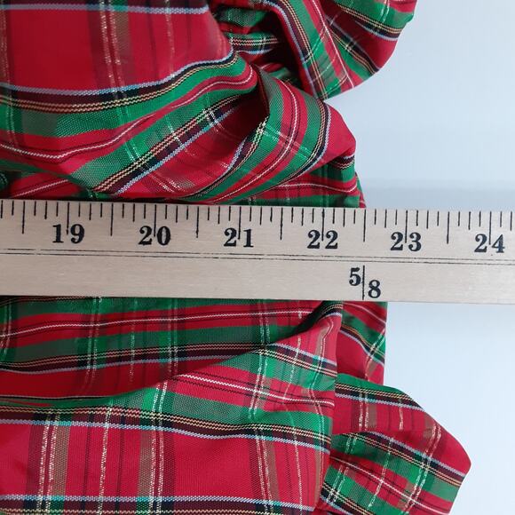 Vintage Handmade Bubble Hem Midi Skirt Holiday Plaid Twirl Skirt Christmas Retro - Picture 11 of 11